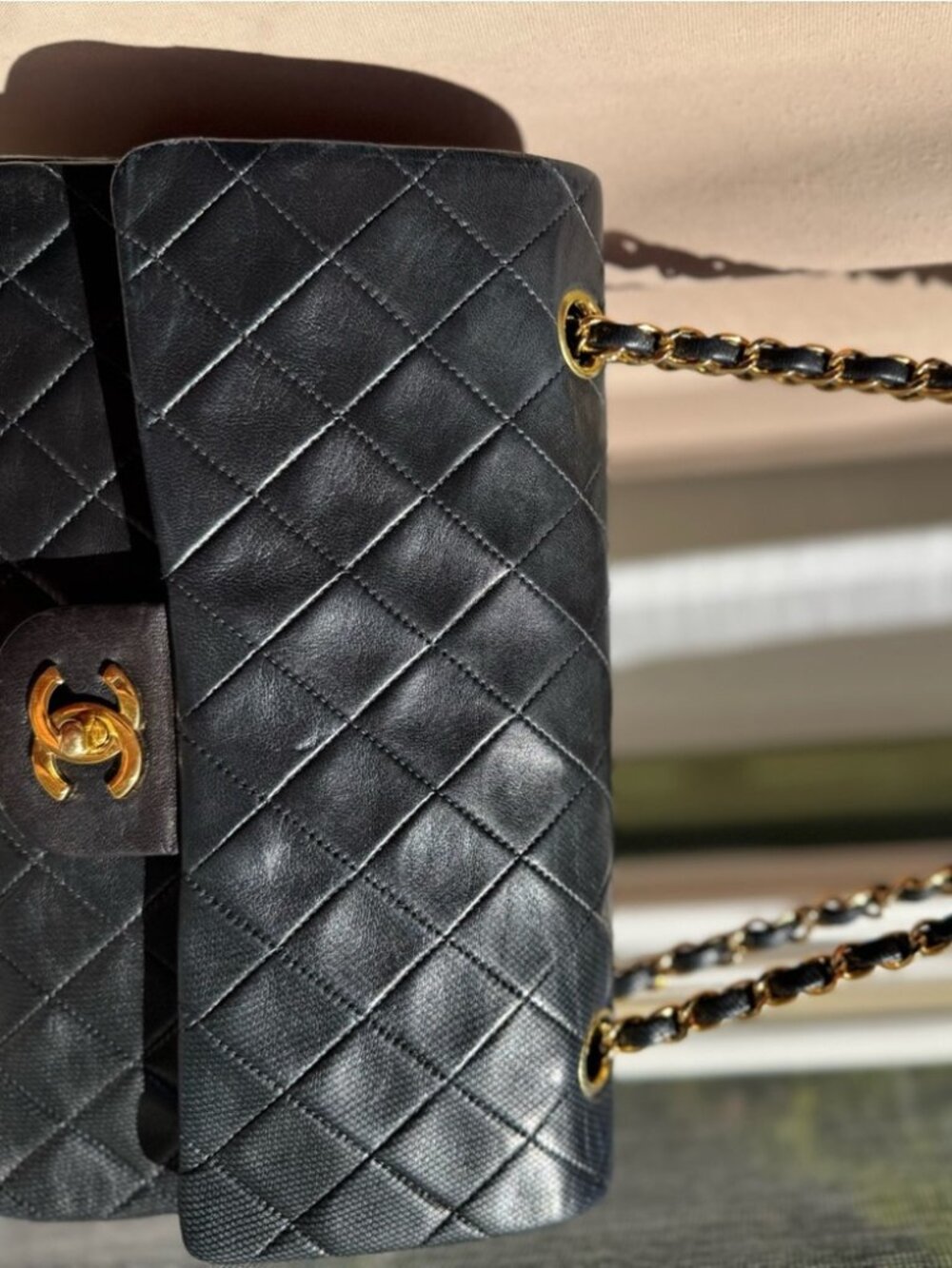 CHANEL MEDIUM DOUBLE FLAP 24K GOLD HARDWARE